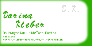 dorina kleber business card